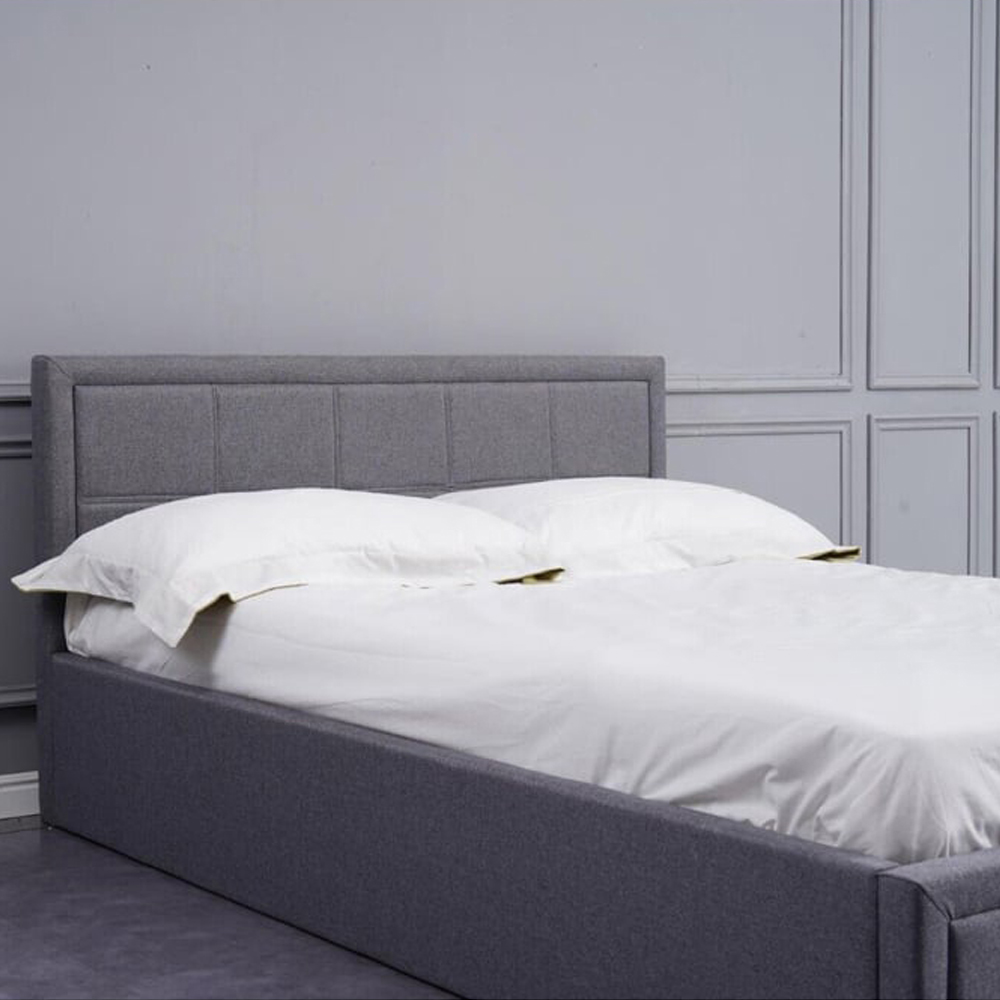 Portland Kosy Koala Double Grey Wooden Gas Lift Ottoman Bed with Mattress Image 2