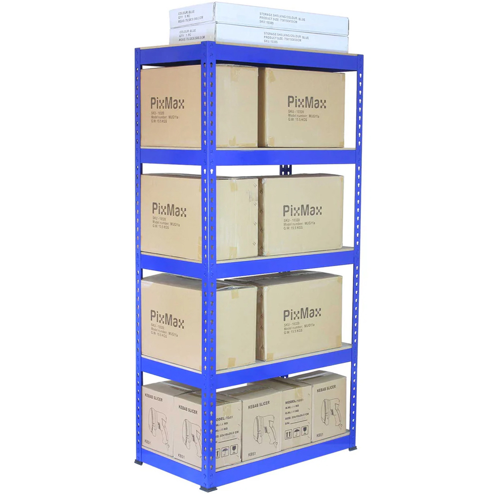 Monster Shop Q-Rax Blue Metal Racking Units 182.5 x 90 x 50cm 10 Pack Image 3