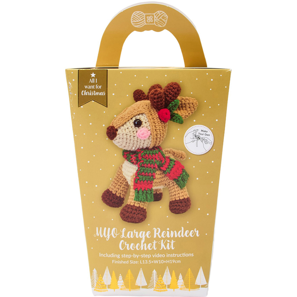Make Your Own Large Reindeer Crochet Kit Image 1