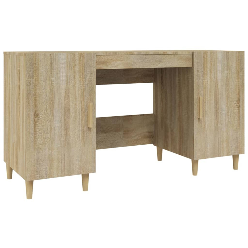 vidaXL 2 Door Computer Desk Sonoma Oak Image 2