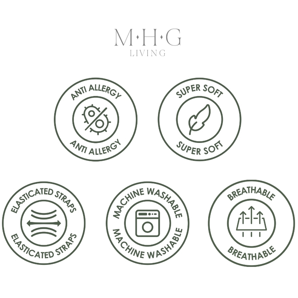 MHG Living Super King Size Hollowfibre Mattress Topper with 2 Pillows Image 8