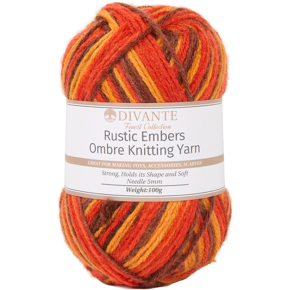 Rustic Embers Ombre Knitting Yarn Image 1