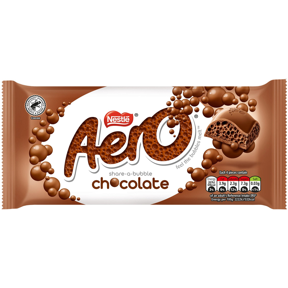 Nestle Aero Milk Chocolate 90g Image