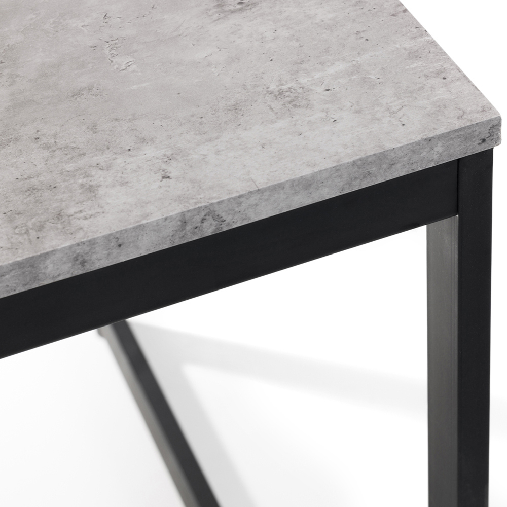 Julian Bowen Staten Kari Concrete Effect 4 Seater Dining Set Grey Image 7