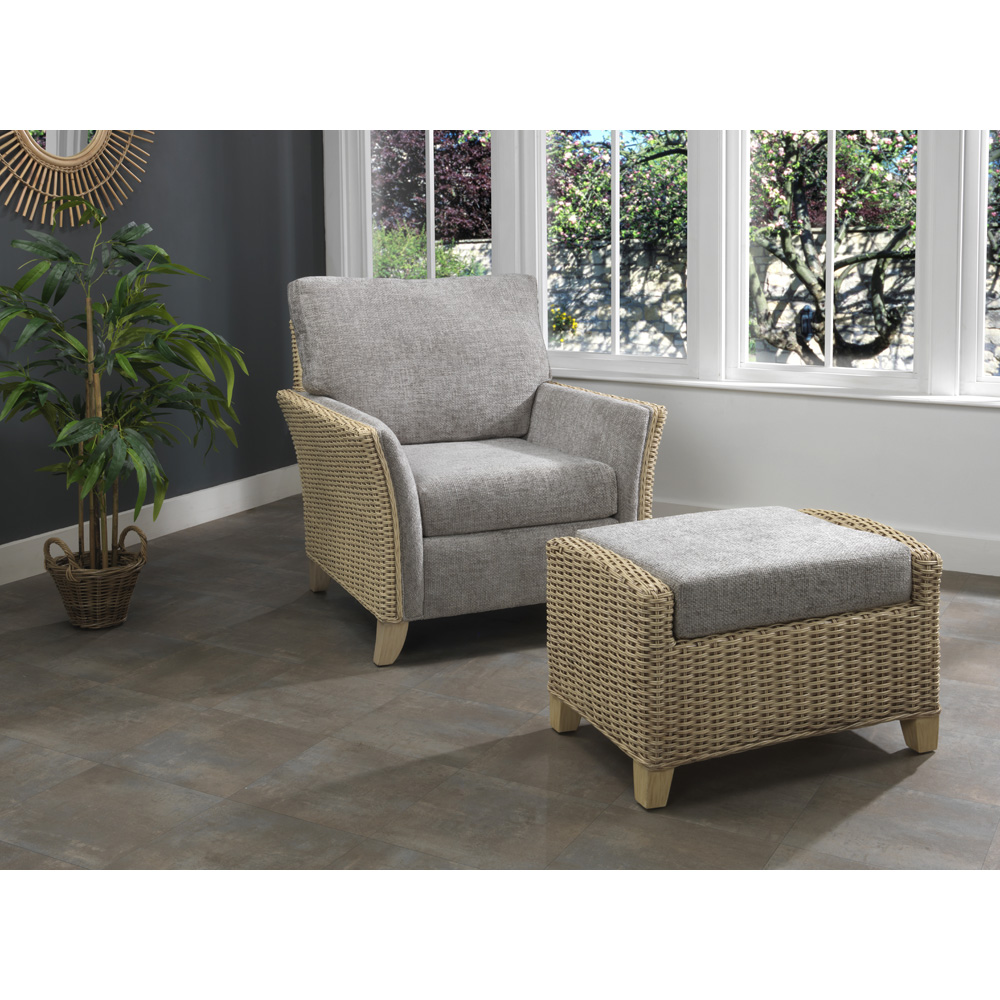 Desser Arlington Grey Fabric Armchair Image 6