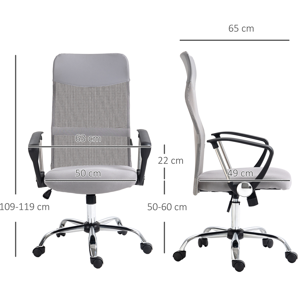 Portland Light Grey Mesh Office Chair Image 7