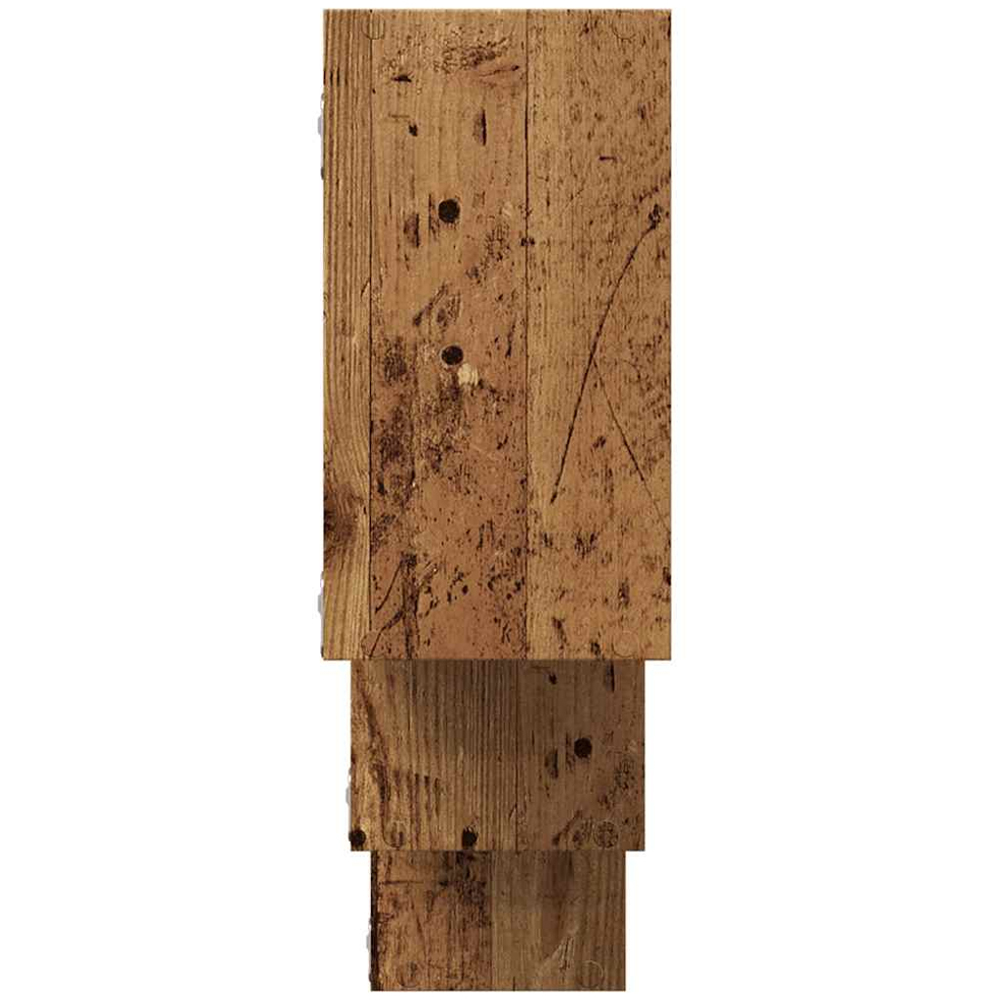 vidaXL 6 Open Shelf Old Wood Wall Shelf Image 4