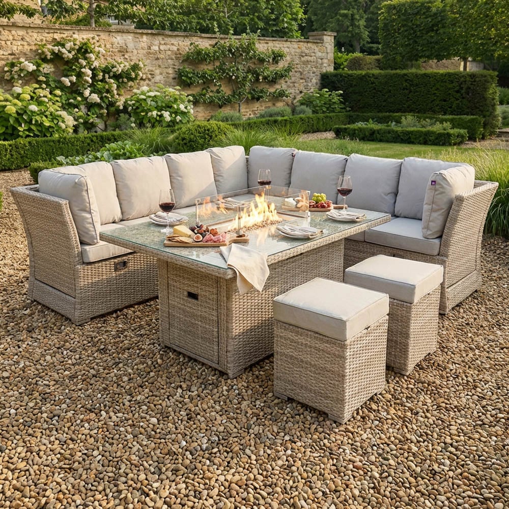 New Hampshire 9 Seater Firepit Set - Natural Image 5