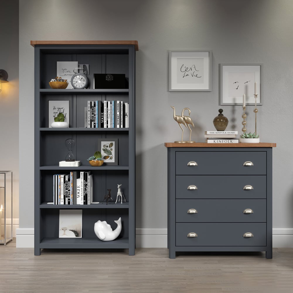 Core Products Dunkeld 4 Drawer Midnight Blue Chest of Drawers Image 3