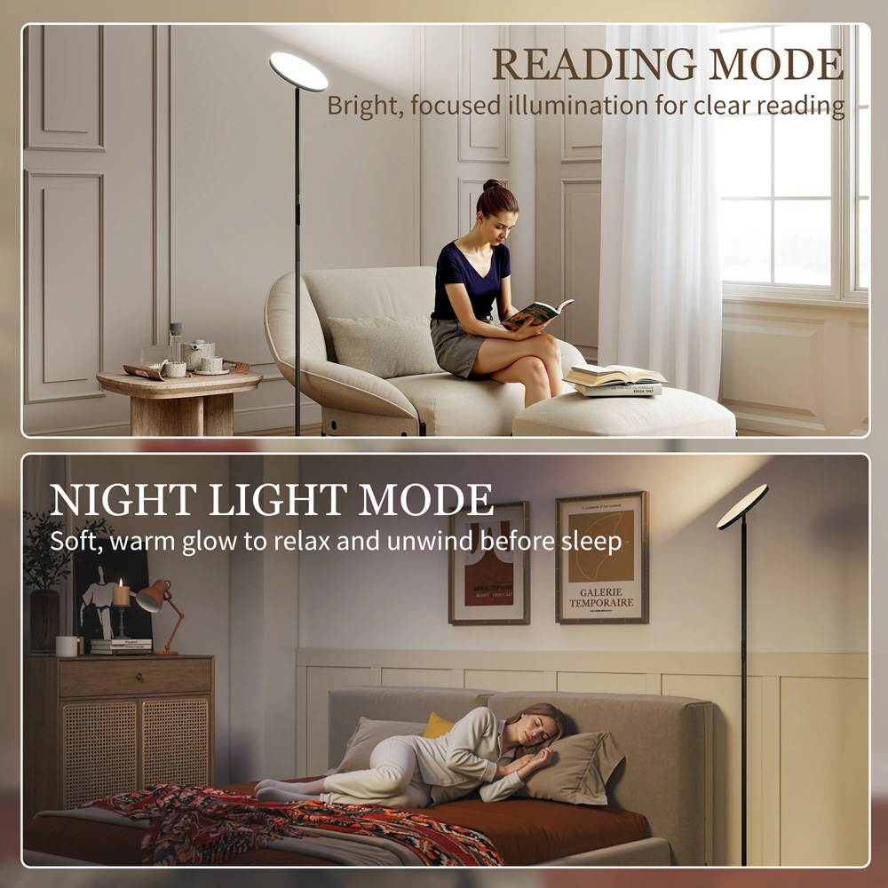 Portland Rotatable Head RGB LED Black Floor Lamp Image 7