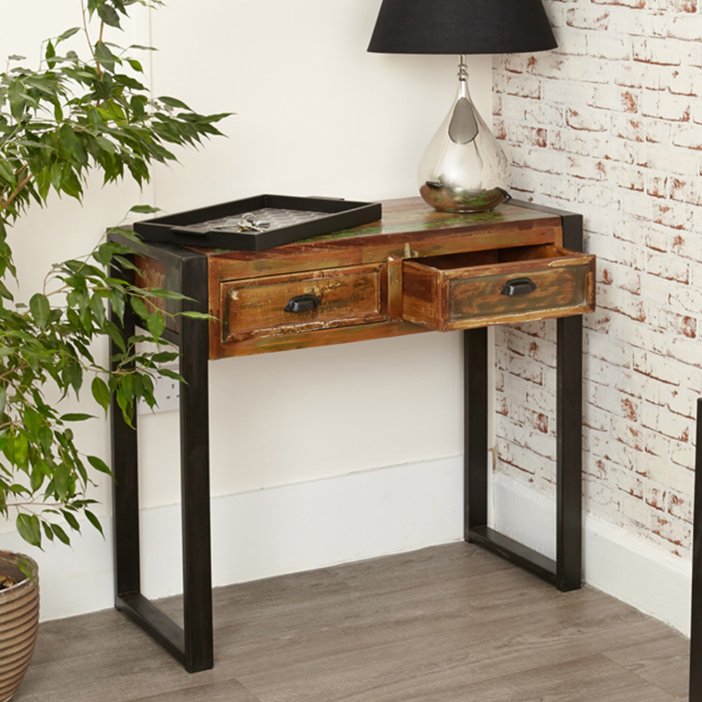 Baumhaus Urban Chic 2 Drawer Console Table Image 3