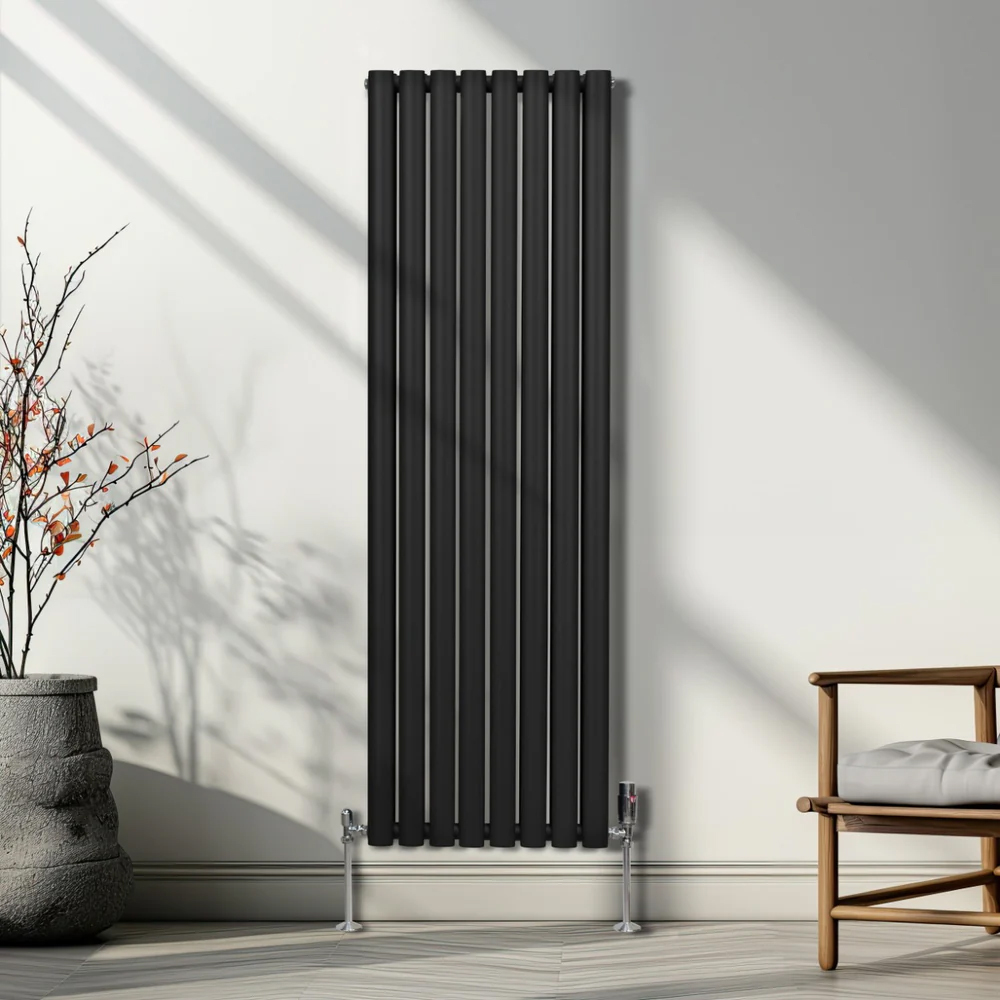 Monster Shop 5593BTU Black Oval Column Radiator and Valves 1600 x 480mm Image 5