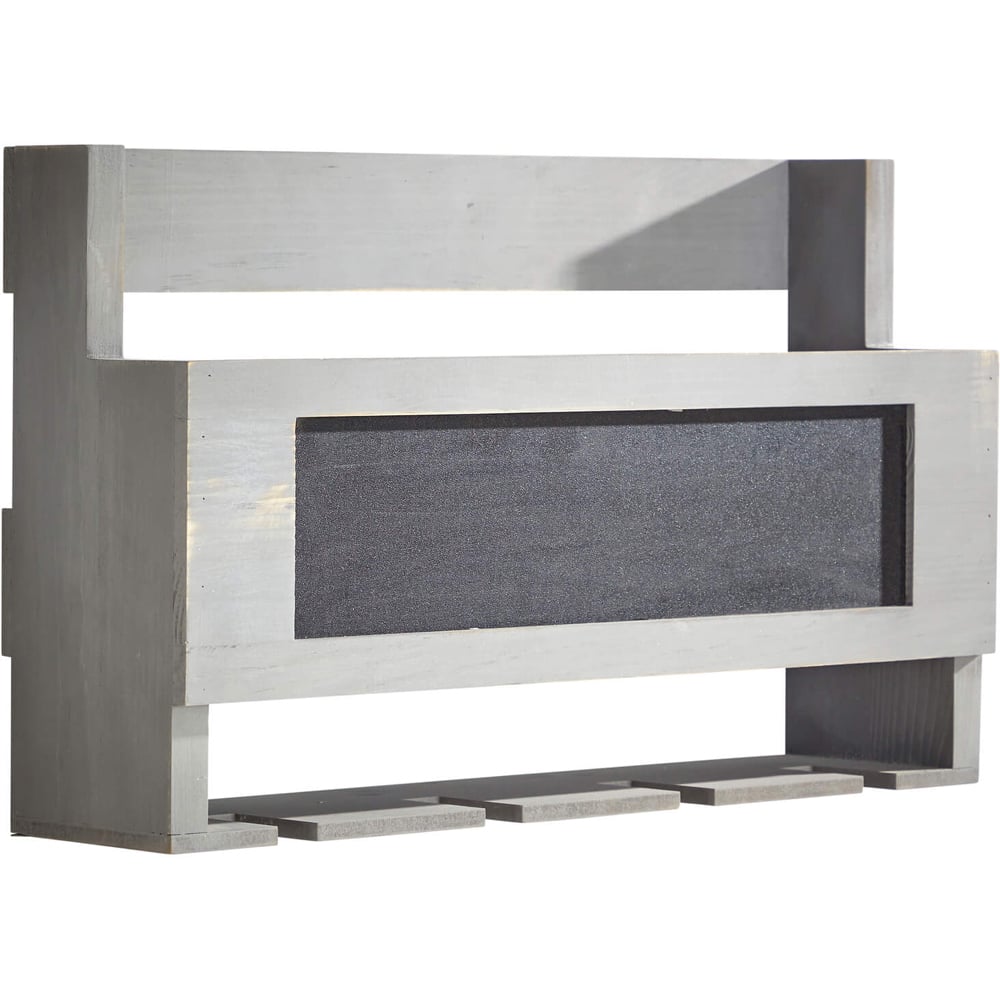 Home Source Aylsham Grey Wall Mounted Wine Rack Image 1