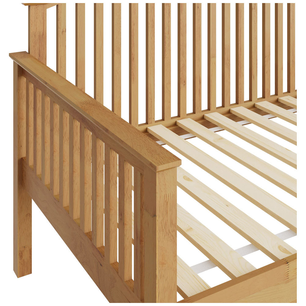 GFW Madrid Single Oak Wood Wooden Day Bed Image 5