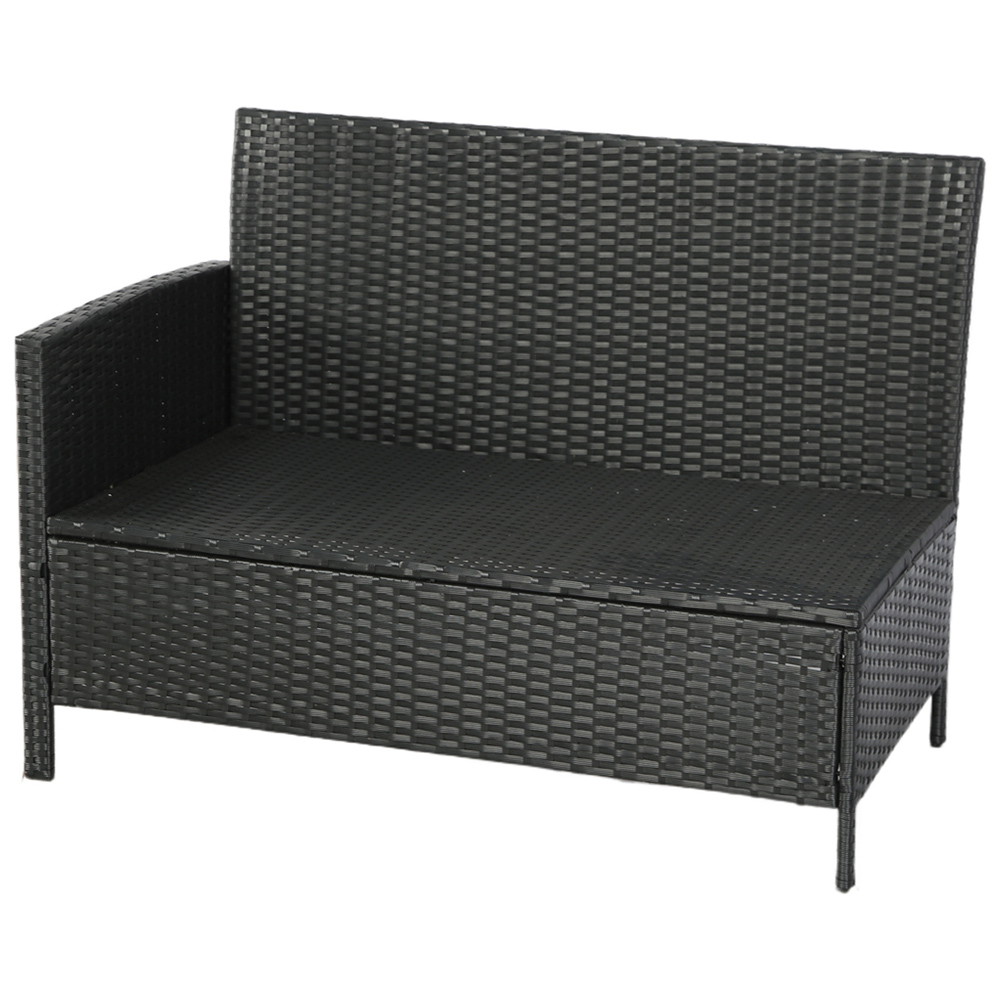 Home Garden Direct Thalia 8 Seater Black Rattan Corner Sofa Set with Polywood Table Image 5