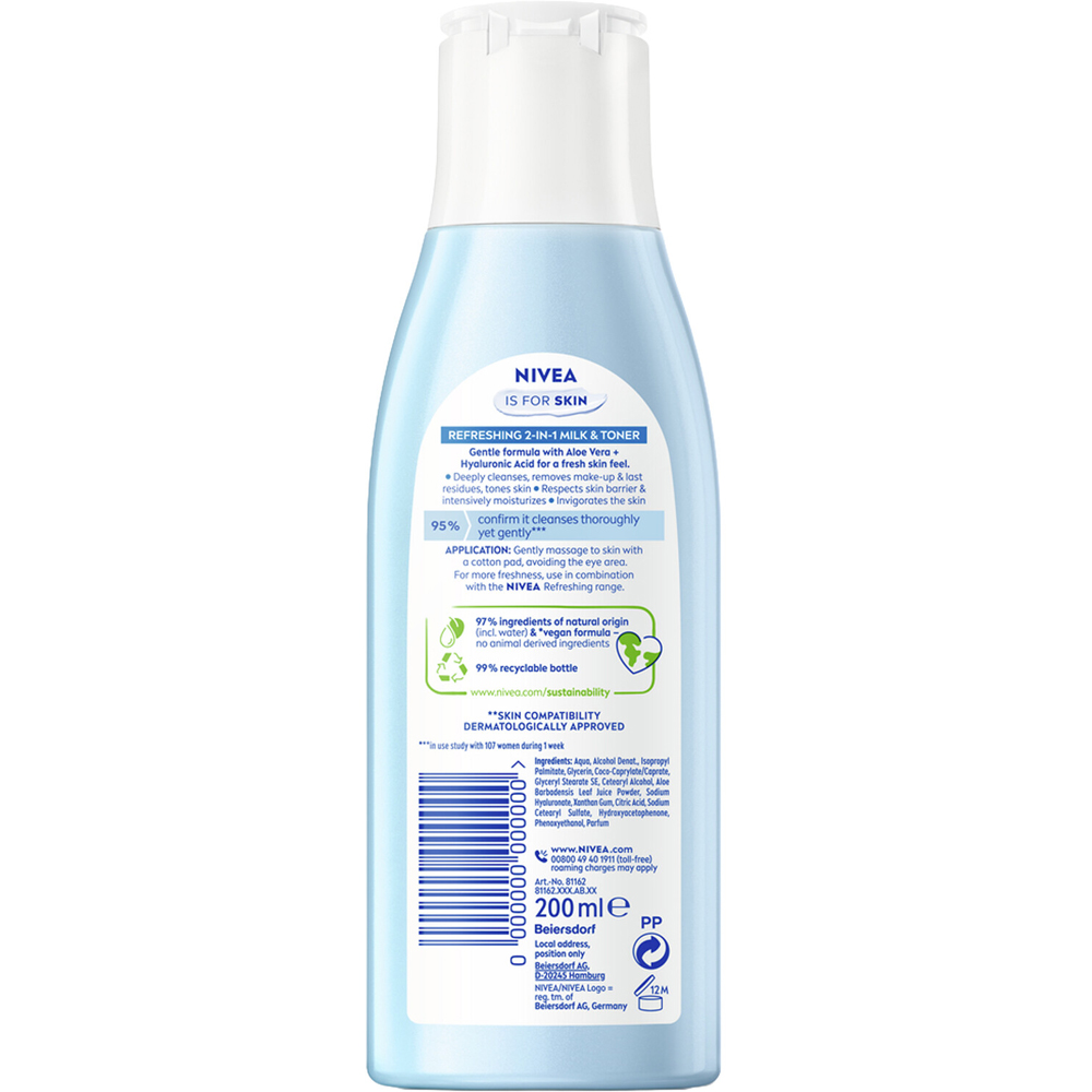 Nivea Refreshing 2-in-1 Milk and Face Toner Image 2