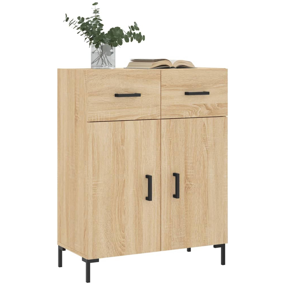 vidaXL 2 Door 2 Drawer Sonoma Oak Sideboard Image 3