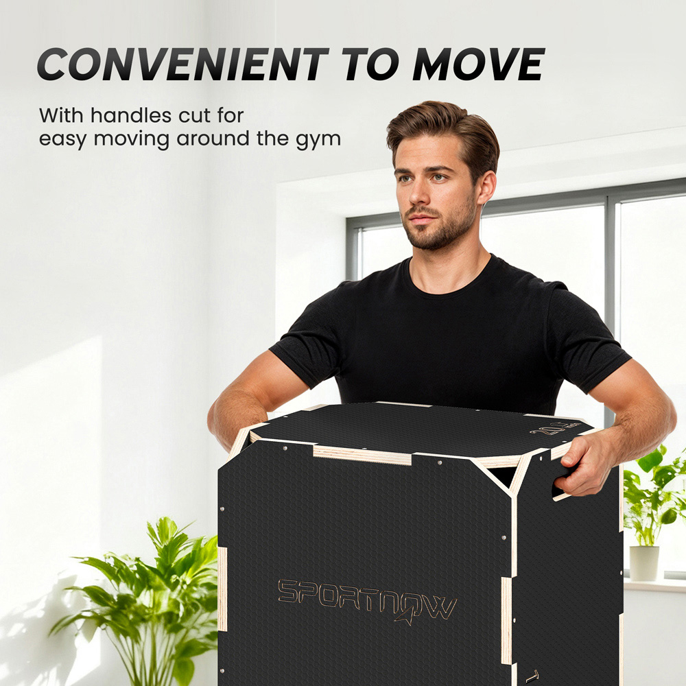 SPORTNOW Non-Slip Corner-free Wooden Plyo Box 41 x 51 x 48cm Image 7