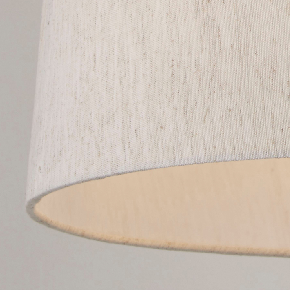 Lighting Collection Underwood Taupe Linen Tapered Drum Ceiling Lamp Shade 30cm Image 4