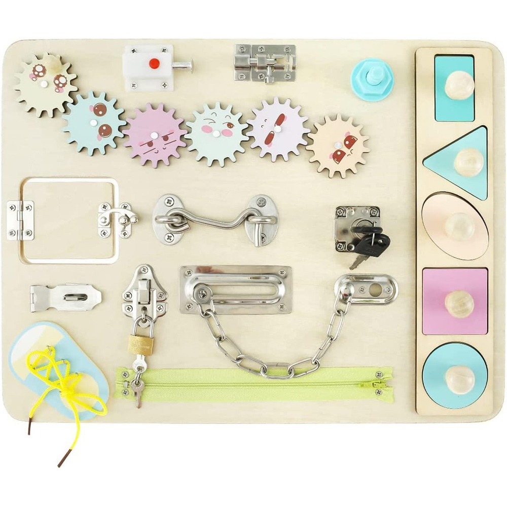 Dyzi Toddlers Montessori Busy Board Sensory Toy Image 1