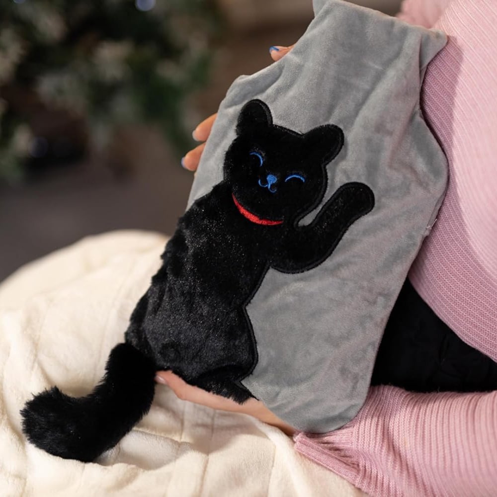 Marco Paul Cat Soft Plush Cover Bed Warmer Hot Water Bottle 2L Image 3