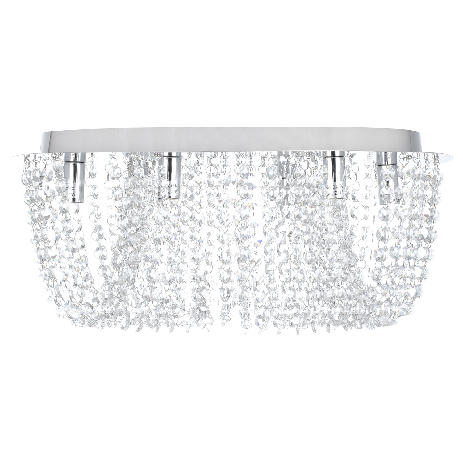 Elegance Crystal Jewelled 6 Light Ceiling Fitting Image 1