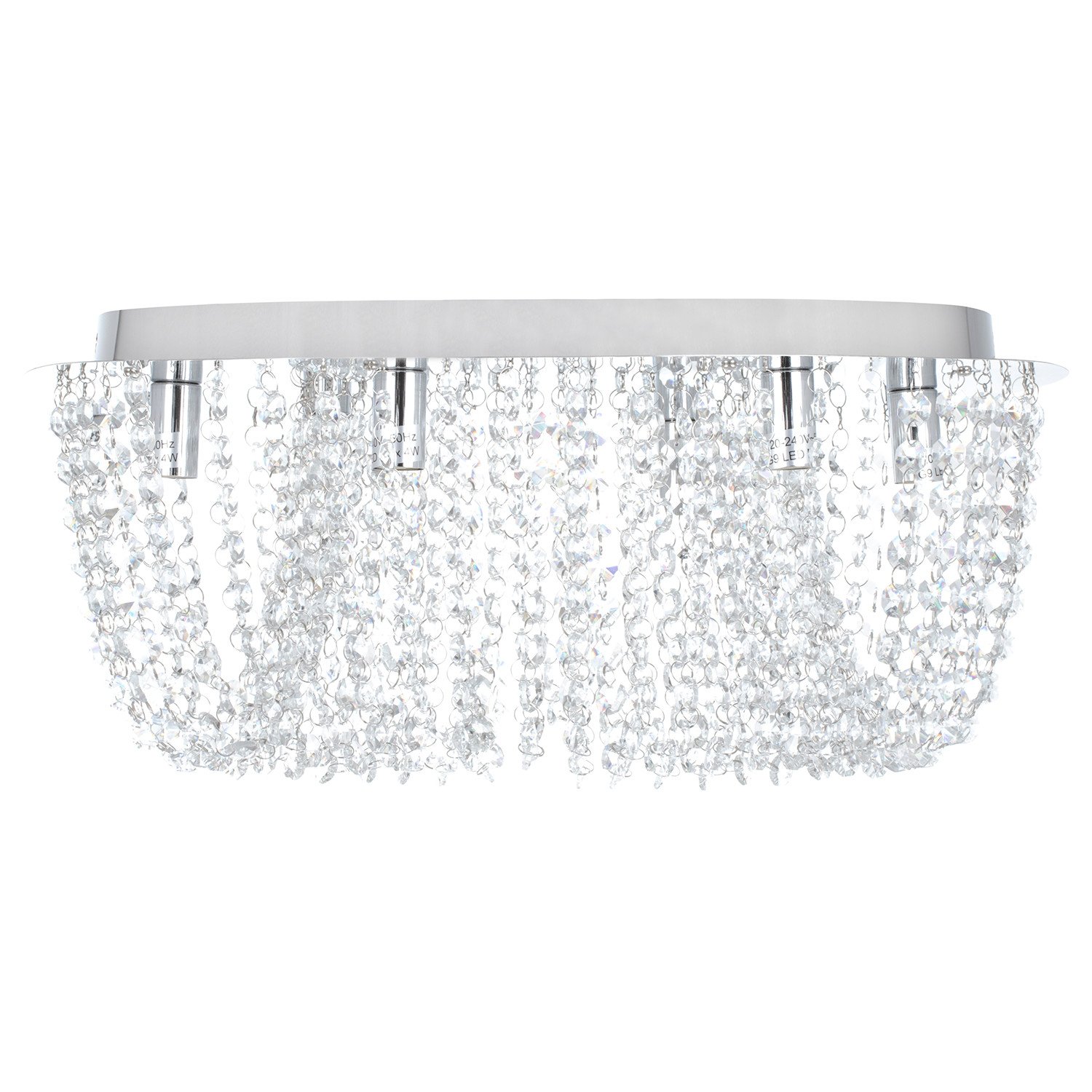 Elegance Crystal Jewelled 6 Light Ceiling Fitting Image 1