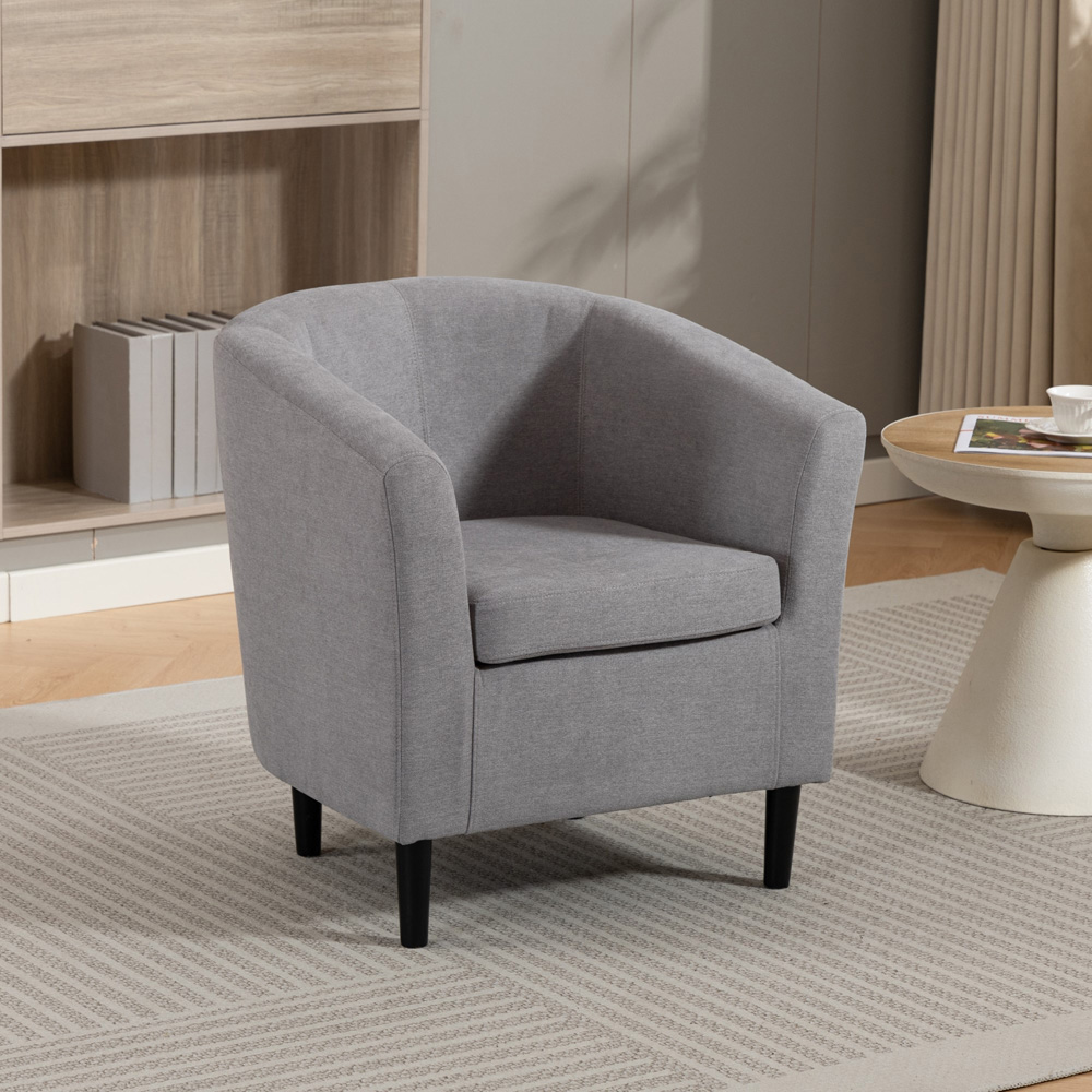 Artemis Home Beulah Grey Fabric Accent Chair Image 7