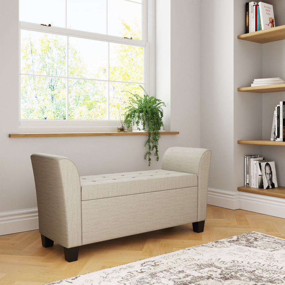 GFW Verona Natural Fabric Window Seat Image 7