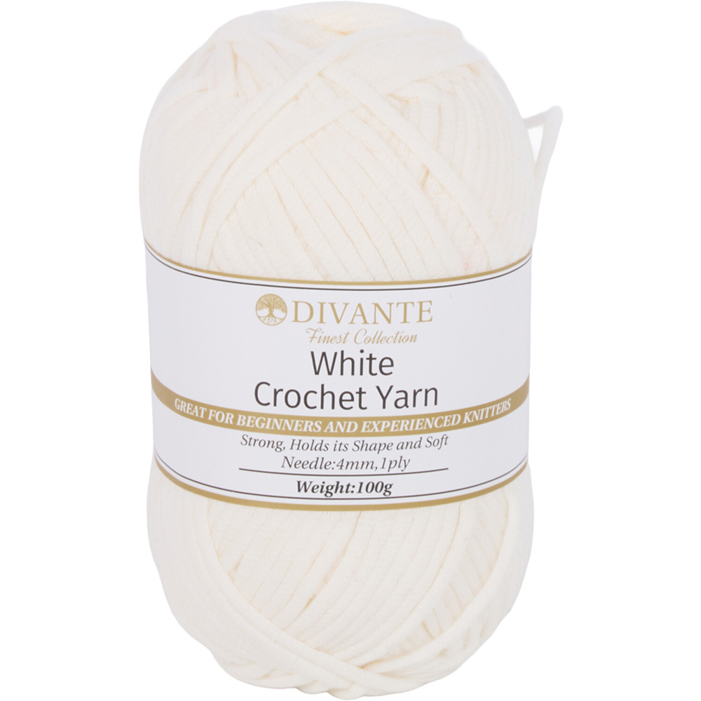 Crochet Yarn White Image 1