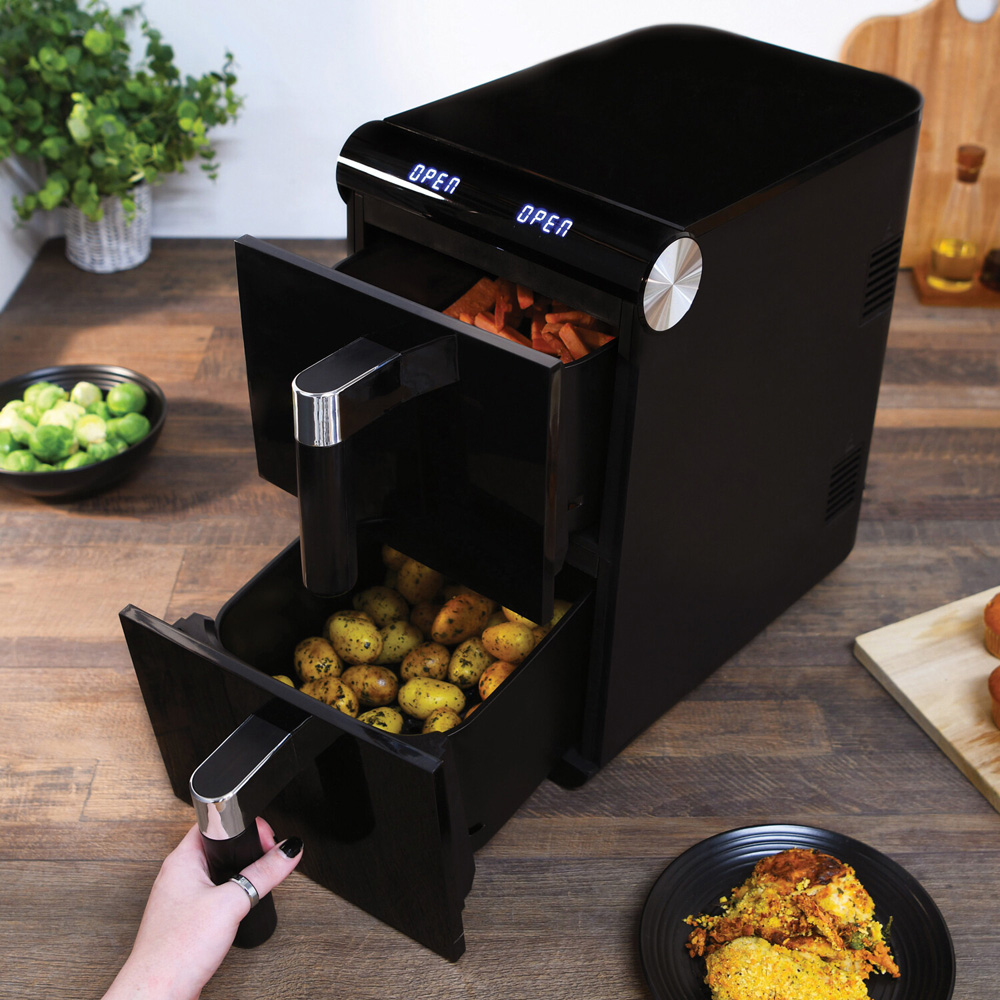 Kitchen Master Dual Stack Air Fryer with Window 11LBlack Image 7