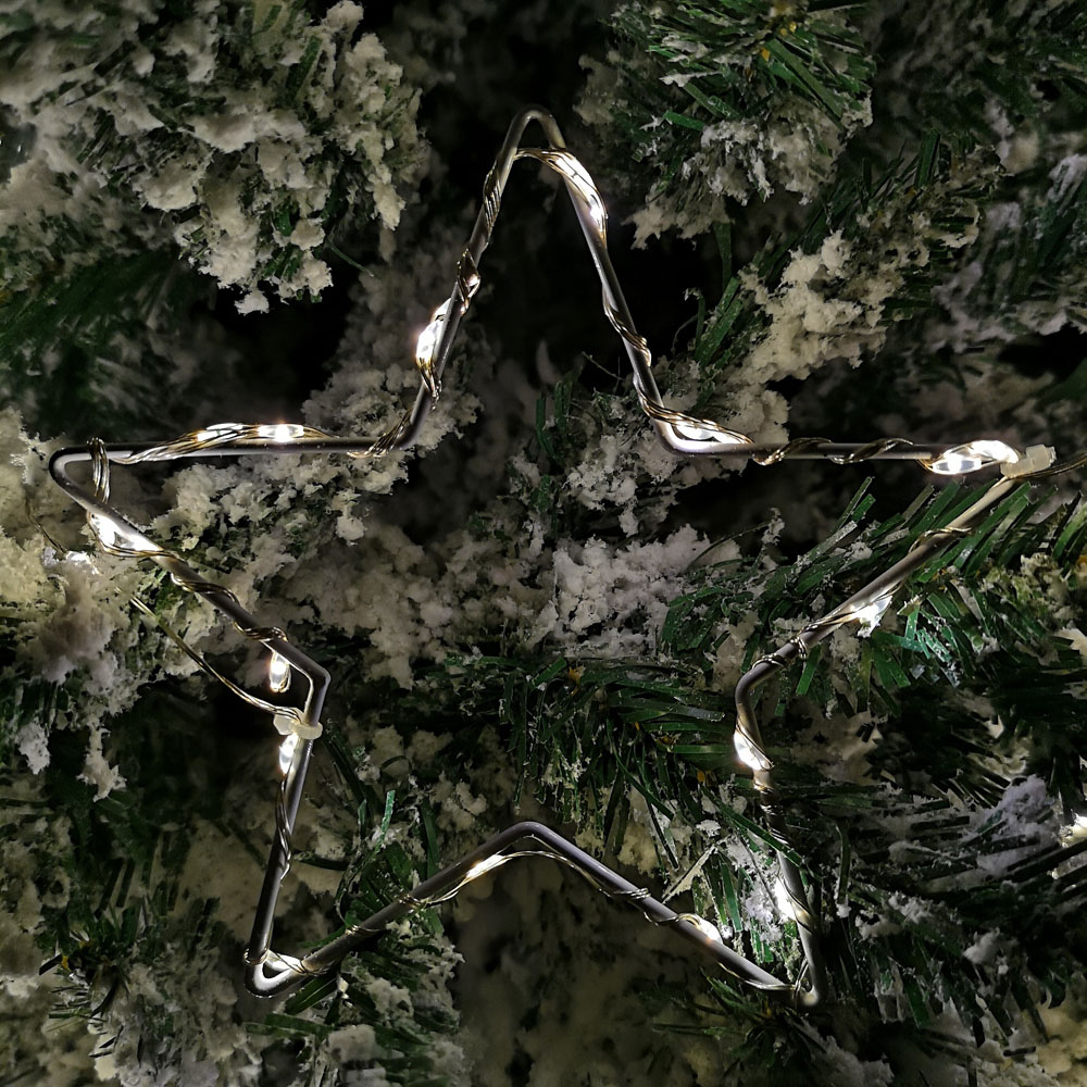 Samuel Alexander 227 Warm White LED Star Curtain Lights Set of 10 Image 4