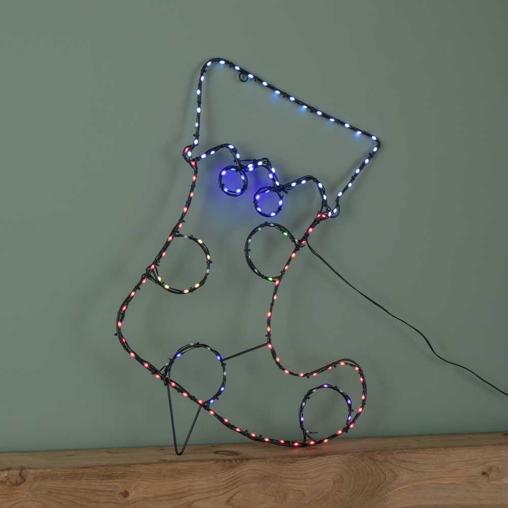 Samuel Alexander Multicolour LED FlexiBrights Light Up Christmas Stocking Silhouette Decoration Image 6