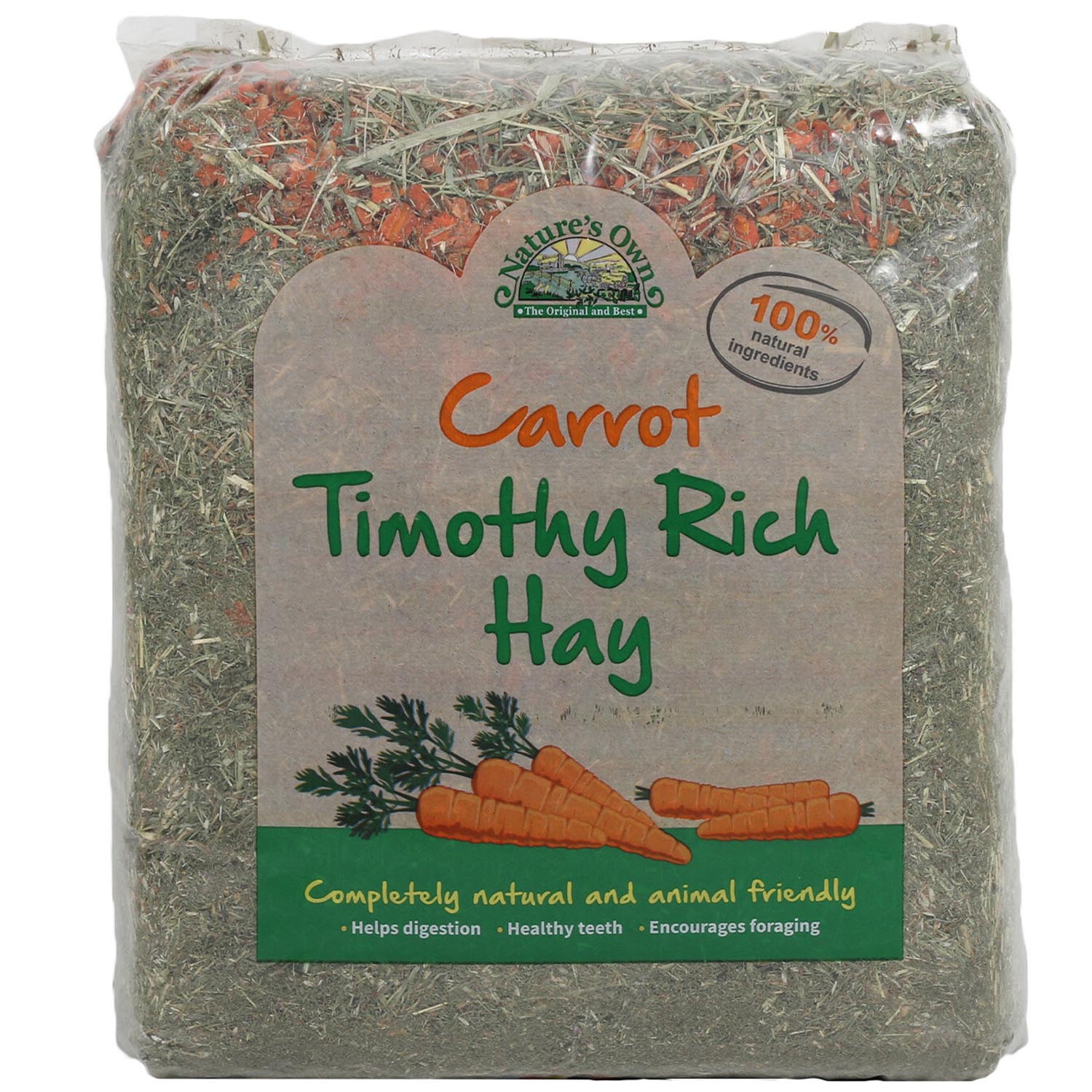 Nature's Own Timothy Rich Hay with Carrot Small Animal Treat Image