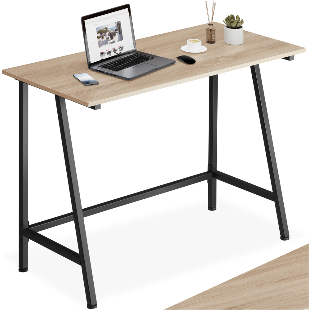 tectake Newton Oak Sonoma Office Desk Image 2