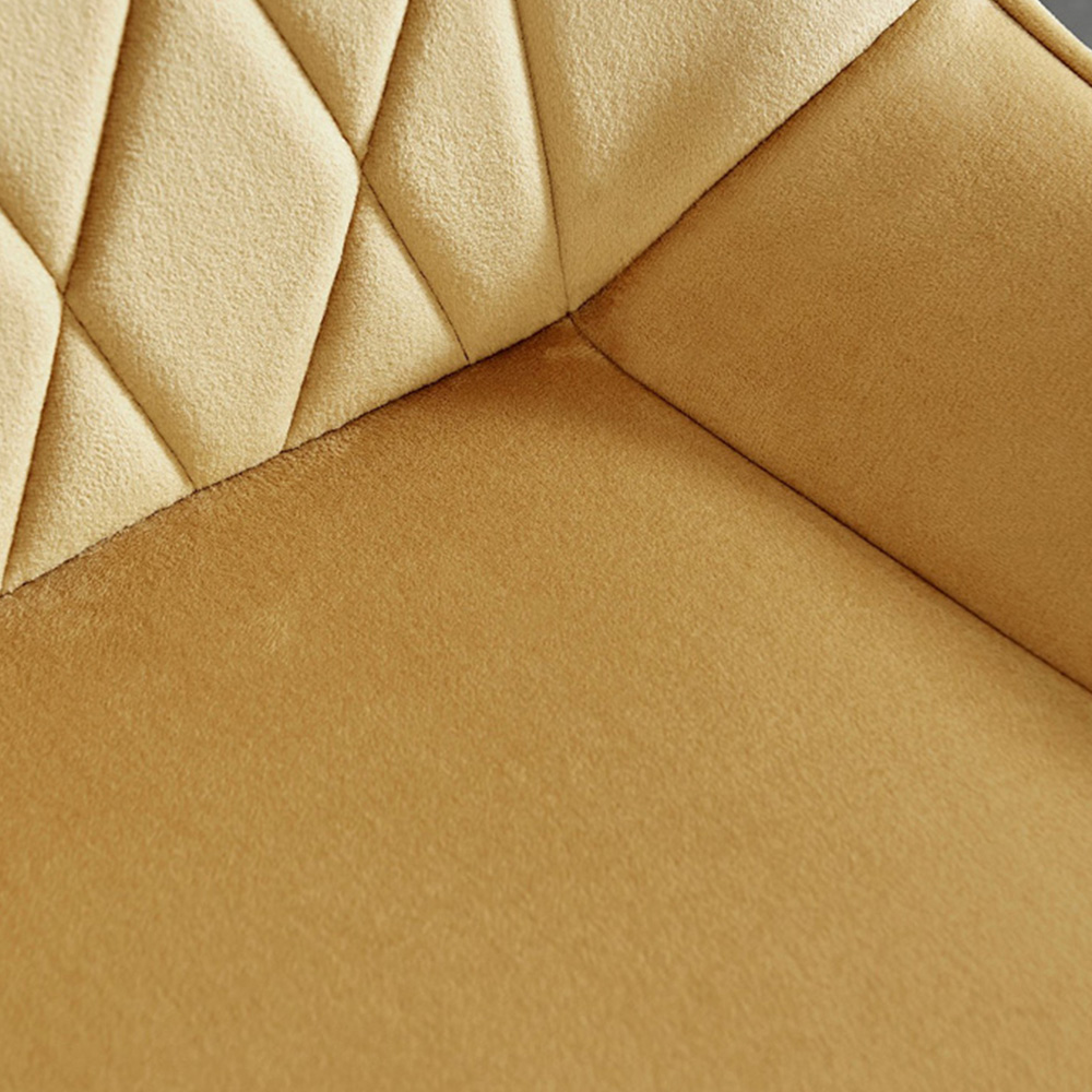 Furniturebox Arona Cesano 6 Seater Round Dining Set Mustard and Black Image 6