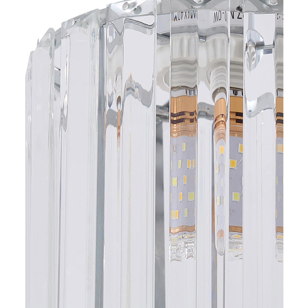 Living and Home Chrome Crystal E27 Ceiling Light Image 5