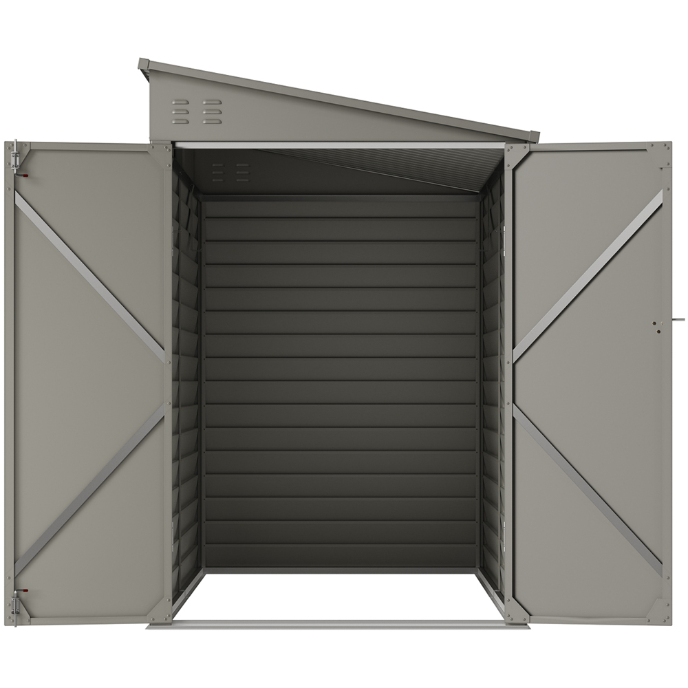 Living and Home 4.6 x 9ft Metal Pent Garden Storage Shed Image 5