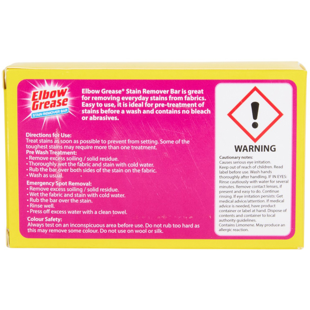 Elbow Grease Stain Remover Bar 100g Image 3