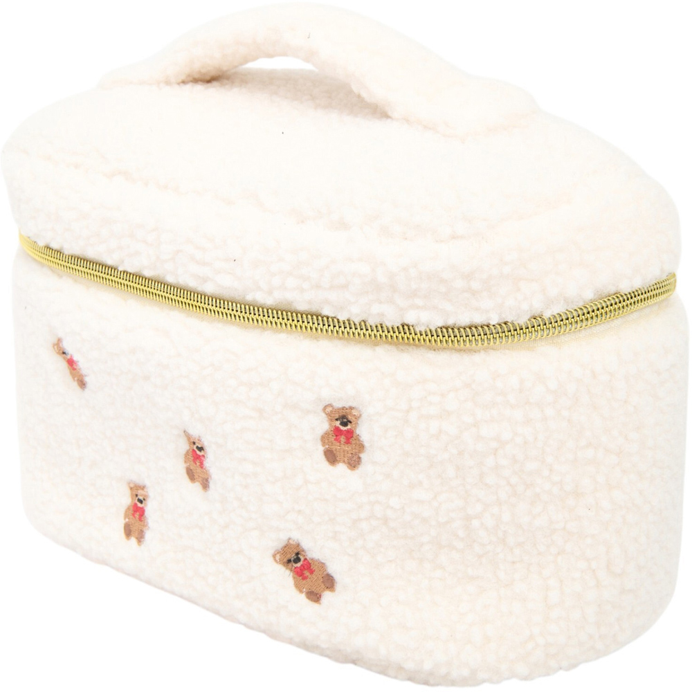 Teddy Bear Makeup Case White Image 4