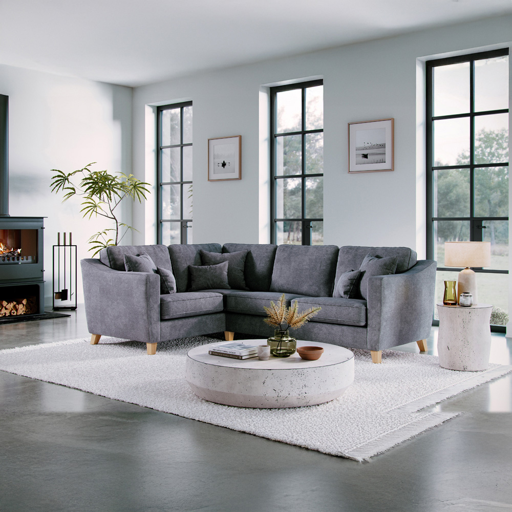 Marlon 3 Seater City Steel Right Hand Corner Sofa Image 3