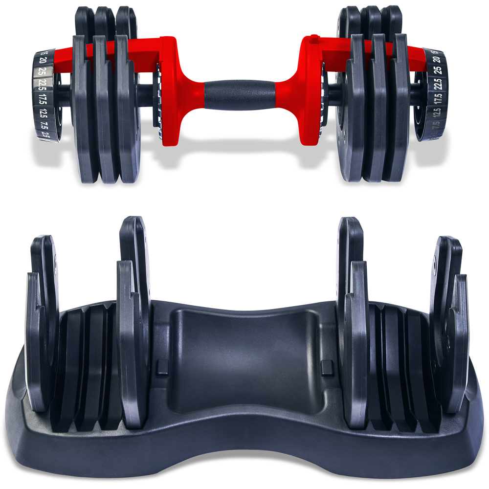 Strongology Urban25 Single Home Fitness Black Red Adjustable Dumbbell 2.5kg to 25kg Image 2