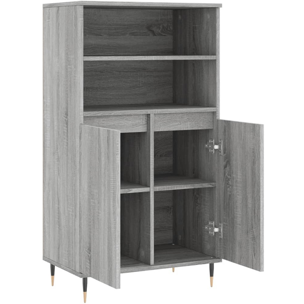 vidaXL 2 Door 2 Shelf Grey Sonoma Highboard Image 5
