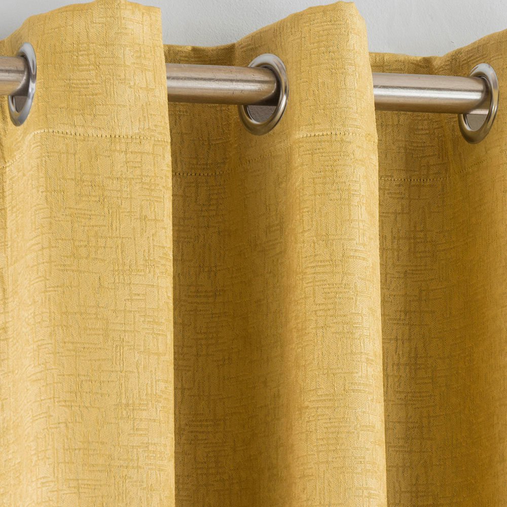 Enhanced Living Vogue Ochre Thermal Blackout Eyelet Readymade Curtains 168 x 137cm Image 3