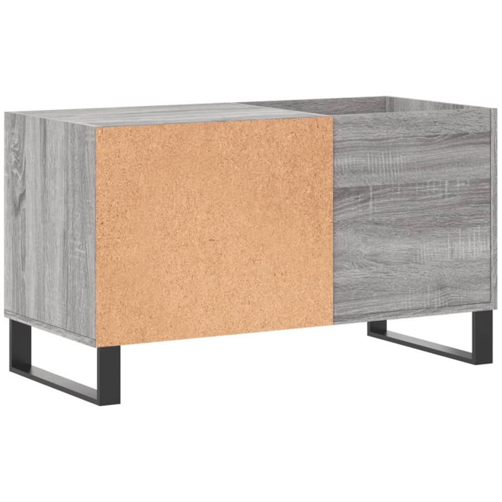 vidaXL 2 Shelf Grey Sonoma Record Cabinet Image 6