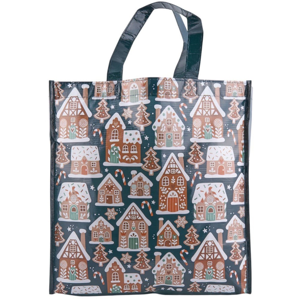 Assorted Gingerbread Shopper Bag Black or Red Image 2