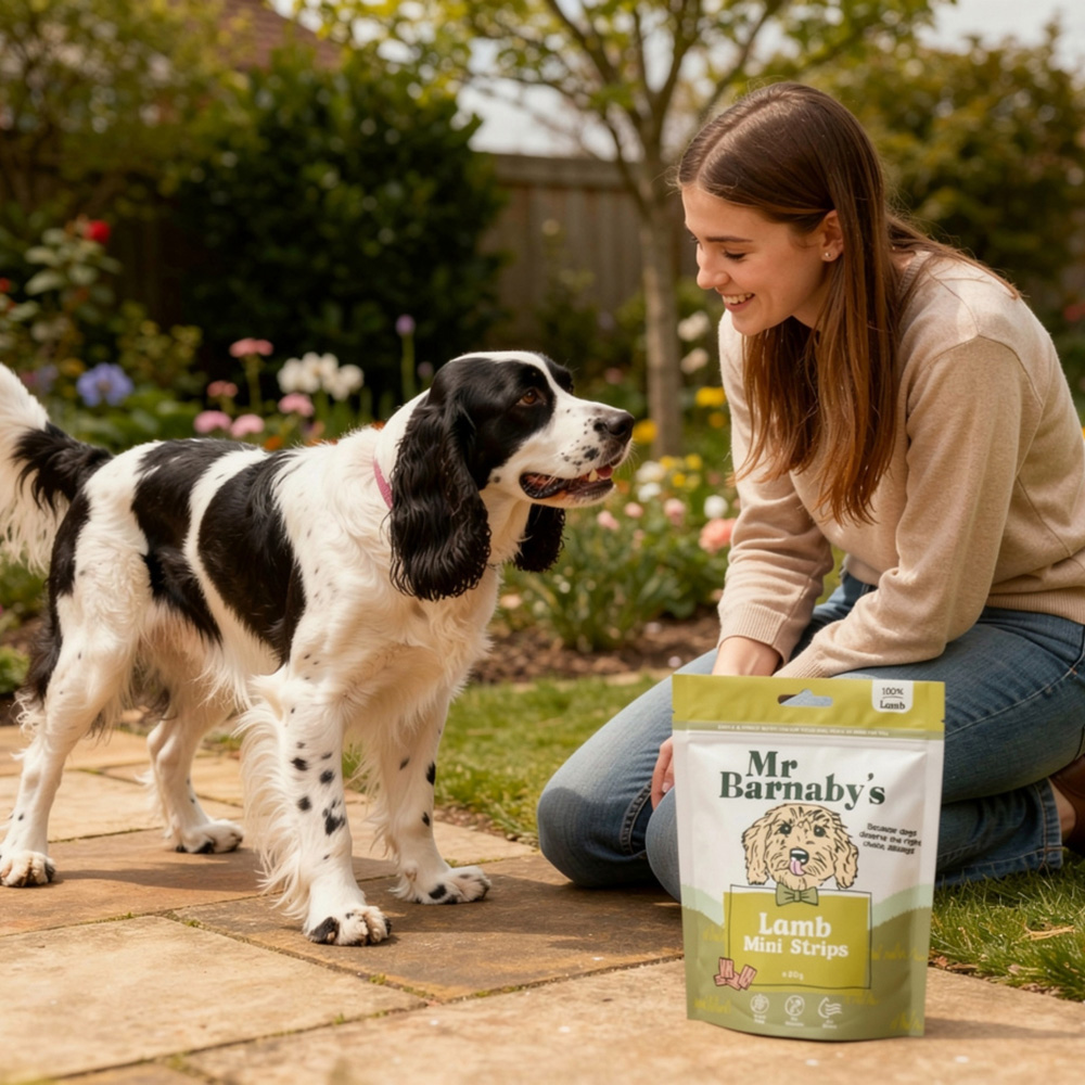 Mr Barnaby's Lamb Mini Strips Dog Treats 80g 4 Pack Image 3