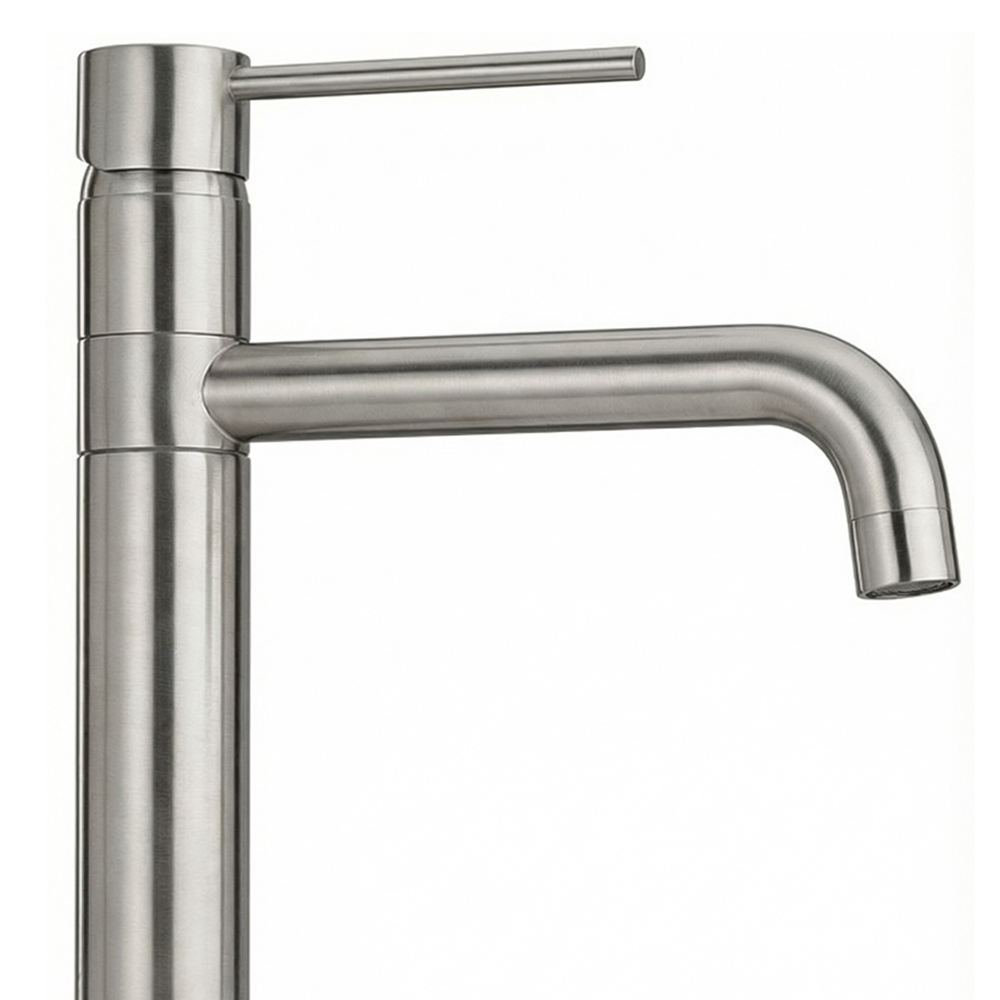 Piralla Vox Antique Nickel Single Lever Swivel Spout Fountain Kitchen Tap Image 2