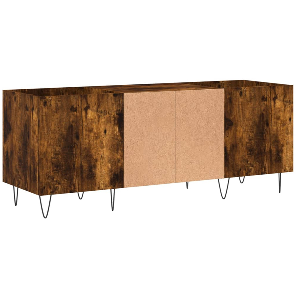 vidaXL 2 Shelf Smoked Oak Record Cabinet Image 6