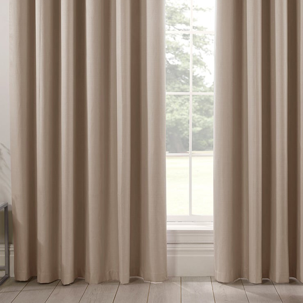 Divante Hoxton Natural Blackout Eyelet Curtains 168 x 137cm Image 6